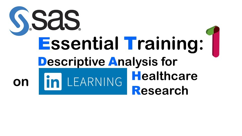 This is a course in SAS descriptive analysis you can do with healthcare data.
