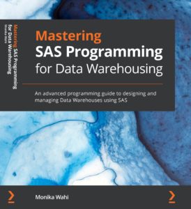 Textbook explaining how to use SAS to program and design a data warehouse