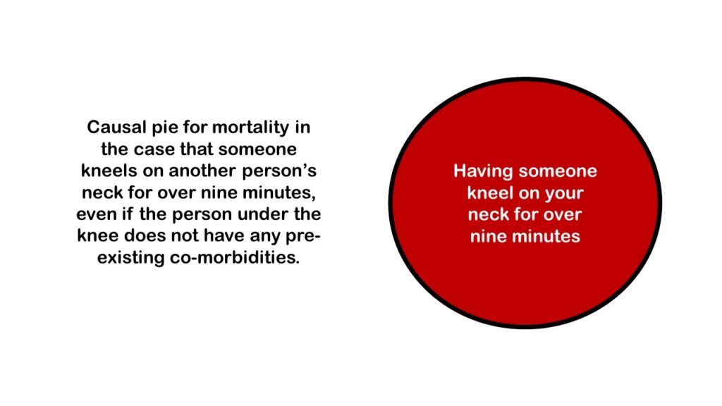 Some causes are so strong that they are substantial causes of the outcome in question, and strangling someone is one.