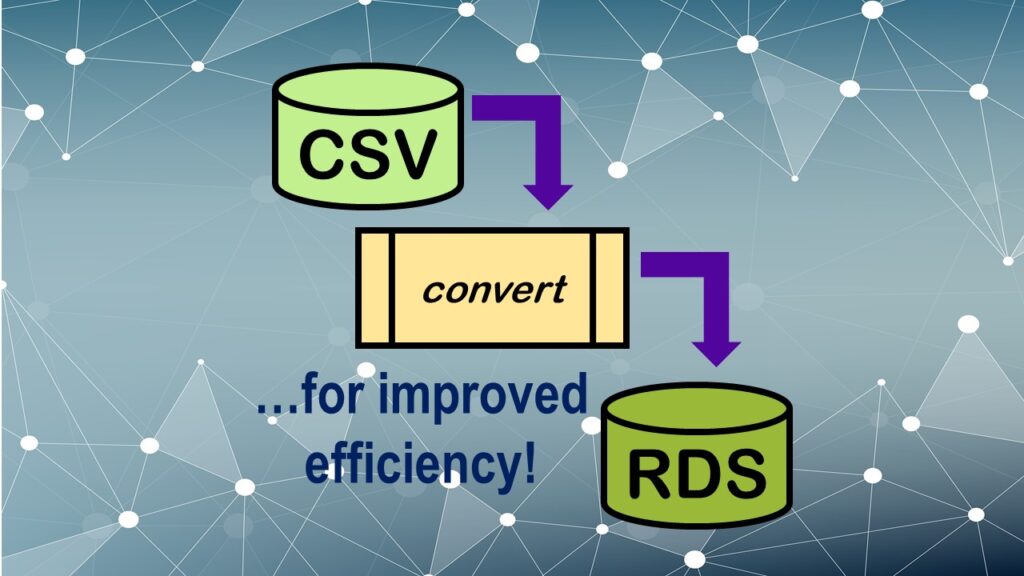 If you want to use R for a project and the source CSV is very big, it can improve input/output efficiency to convert the file to an RDS.