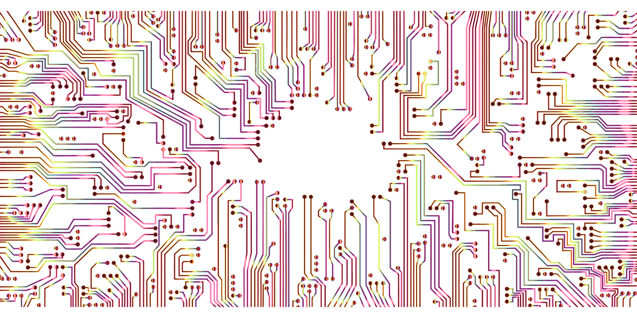 Circuit board image is a symbol of technology, statistics, data science, and innovation.