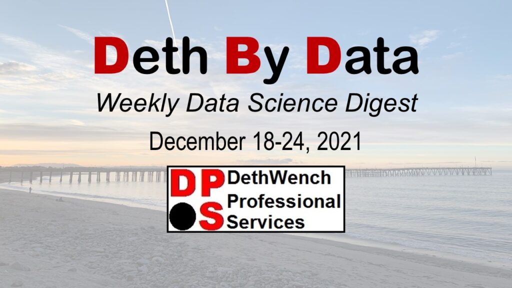 Deth by Data weekly newsletter for the week of December 18-24, 2021