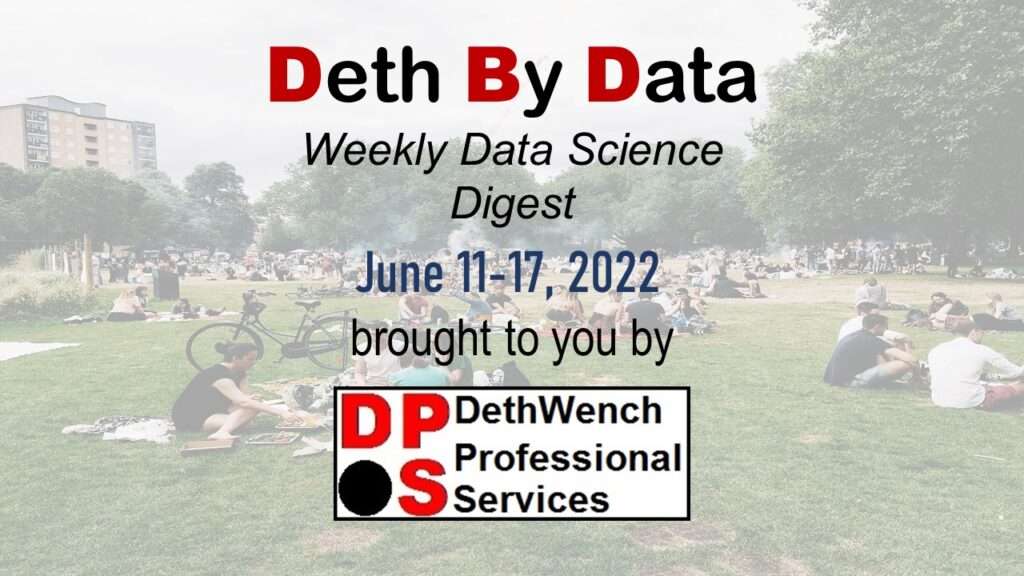 Weekly data science newsletter with links to great resources