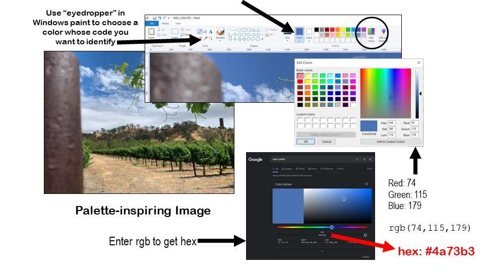 You can use any image that you can open in Window's Paint or similar program so you can get the color codes.