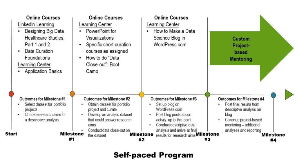 This is a diagram of the framework for the public health rebrand to data science program.