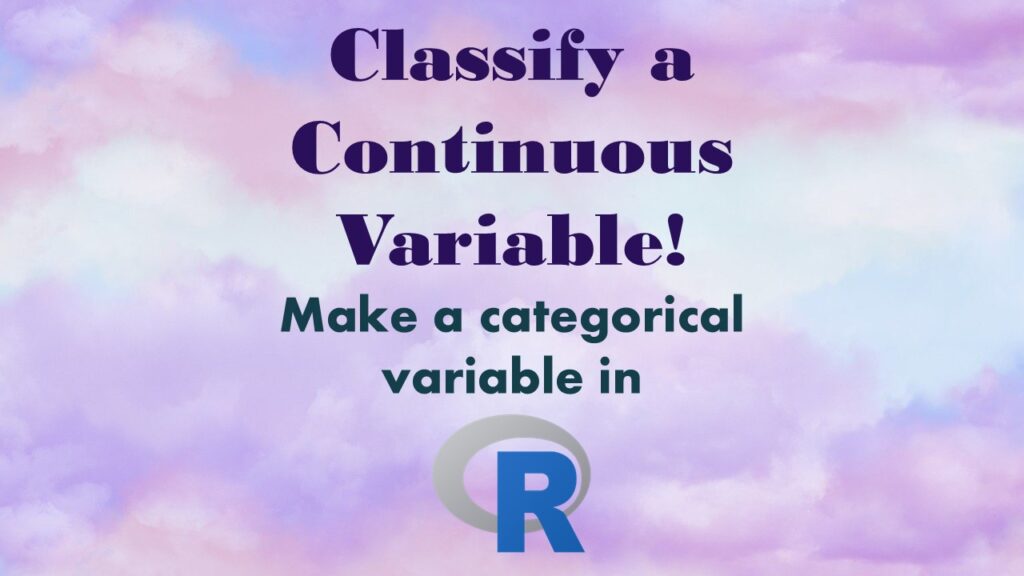 You can make mean, median and mode with a continuous variable.